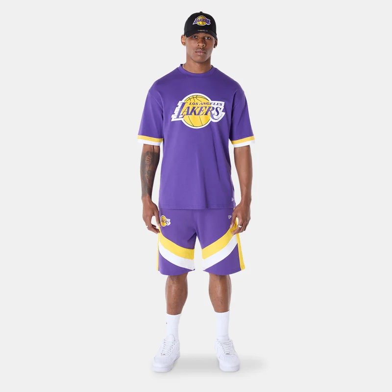 NEW ERA Purple Men's NBA Los Angeles Lakers Panel Shorts for Men | Best Price UAE
