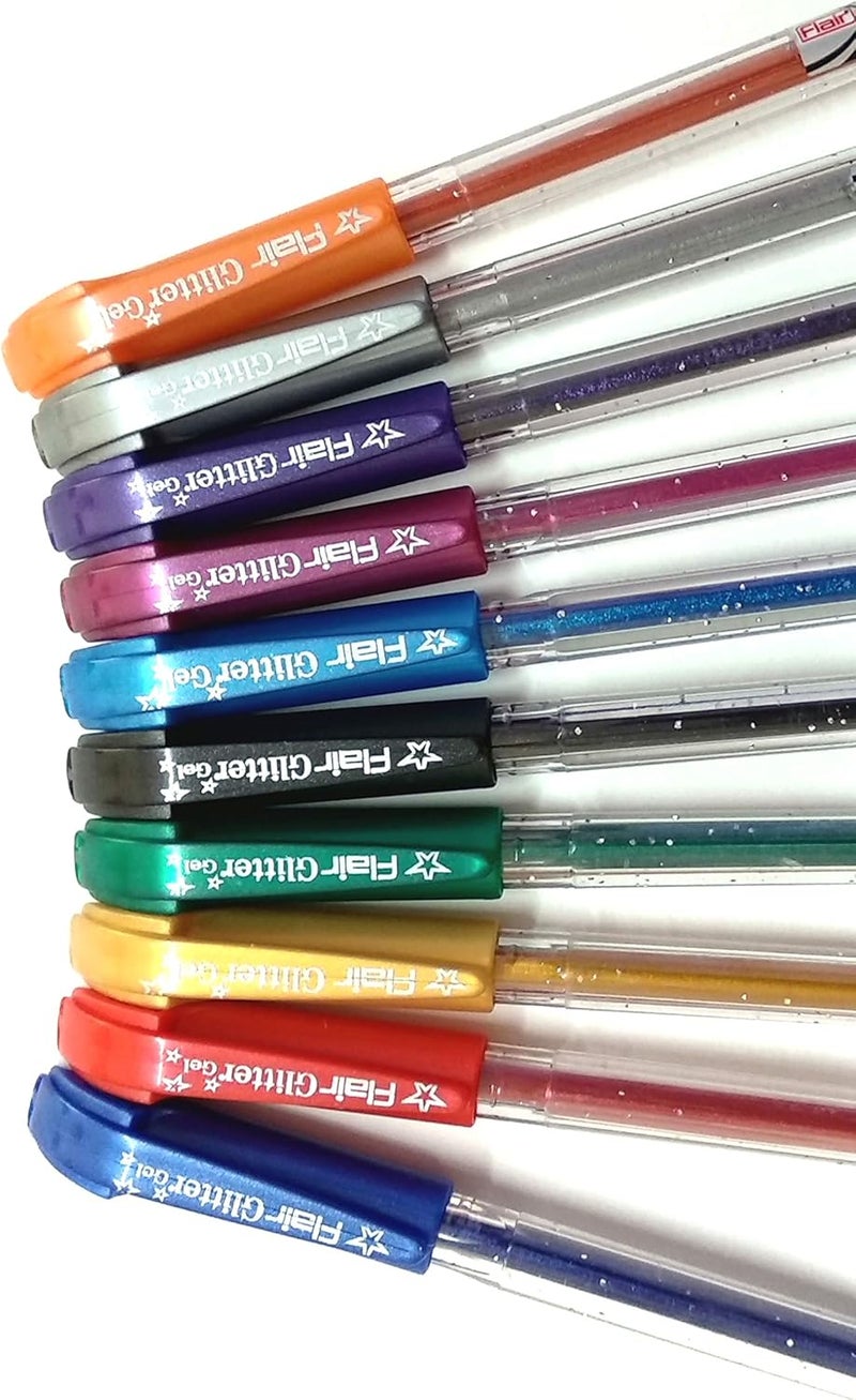 FLAIR Xtra Sparkle Glitter Gel 10 Colours Xtra Sparkle Gel Pen - Image 4