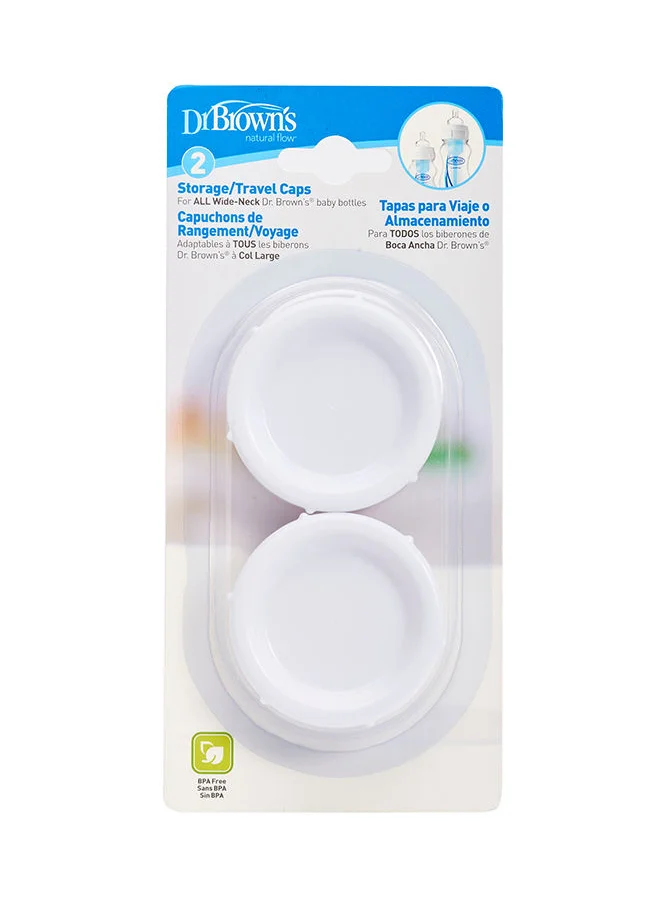Dr. Brown’s Wide-Neck Bottle Storage/Travel Cap, Pack of 2