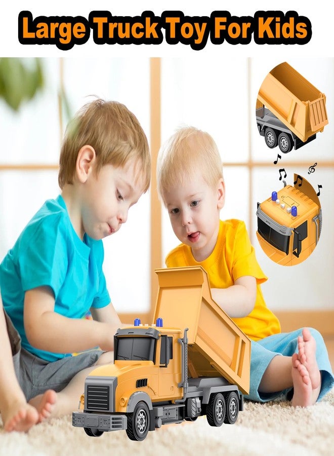 CALEST 14" Large Dump Truck with Sounds,Kids Toys for 3 4 5 6 7 8 Years Old Boys,Kids Boy Toys Christmas Birthday Gift Car - Image 2