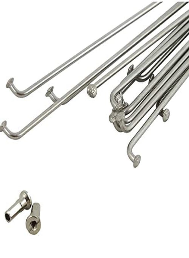 CYBIC Bicycle Wheel Spokes with Nipples, 14G, 26x1.75-1.95, 36-Piece Set - Image 2