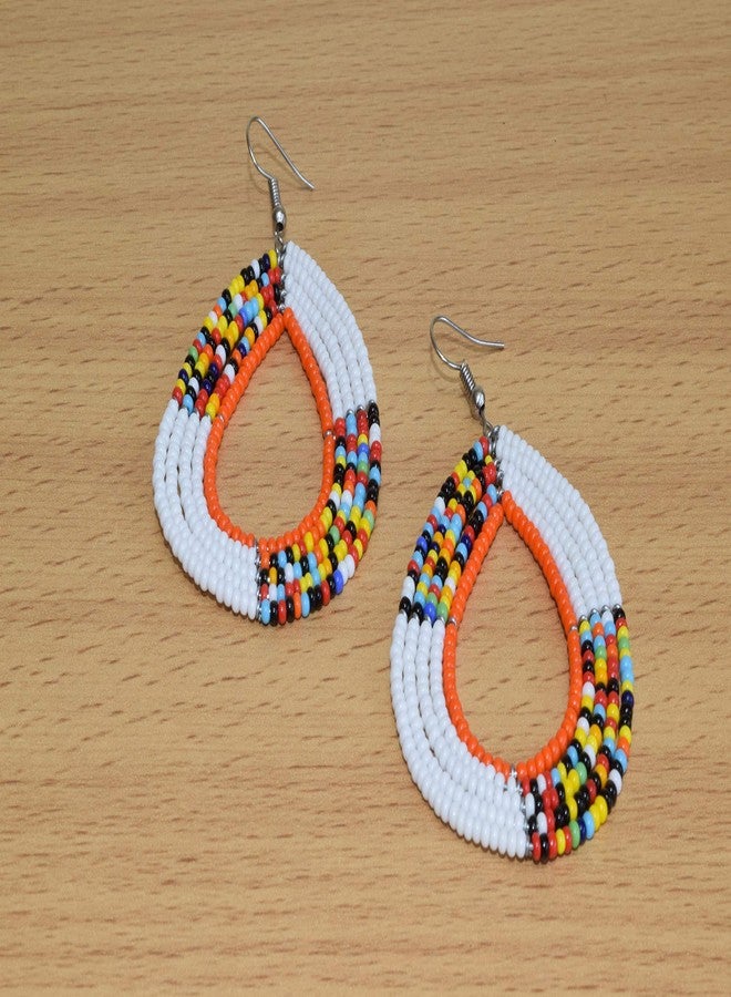 TEMBO AFRICA Set of 2 Maasai Beaded Earrings Handmade African Earrings Length: 3 Inches (with hooks) Boho Jewelry Gifts, AE27 - Image 5