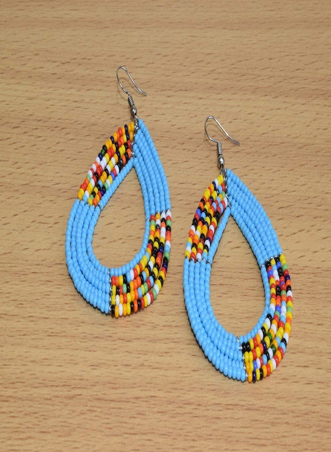 TEMBO AFRICA Set of 2 Maasai Beaded Earrings Handmade African Earrings Length: 3 Inches (with hooks) Boho Jewelry Gifts, AE27 - Image 4
