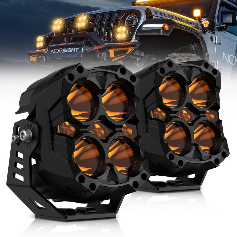أضواء LED NOVSIGHT 6 بوصة للأضواء القيادة أضواء LED مقاومة للماء للأراضي الوعرة مع وظيفة إضاءة متعددة ضمان 5 سنوات