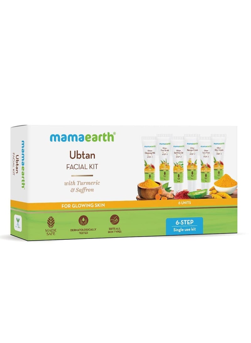 Mamaearth - MAMAEARTH Ubtan Facial Kit with Turmeric Saffron for Glowing Skin 60 g,  Multicolor - Image 1