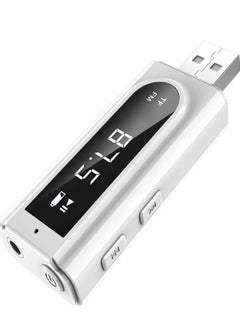 KASTWAVE USB Bluetooth Transmitter Receiver with LCD Screen, 3-in-1 Bluetooth 5.0 Adapter Support TF Card & FM Transmit,3.5mm Bluetooth Adapter for PC, TV, Wired Speaker, Headphones, and Car  - Image 1