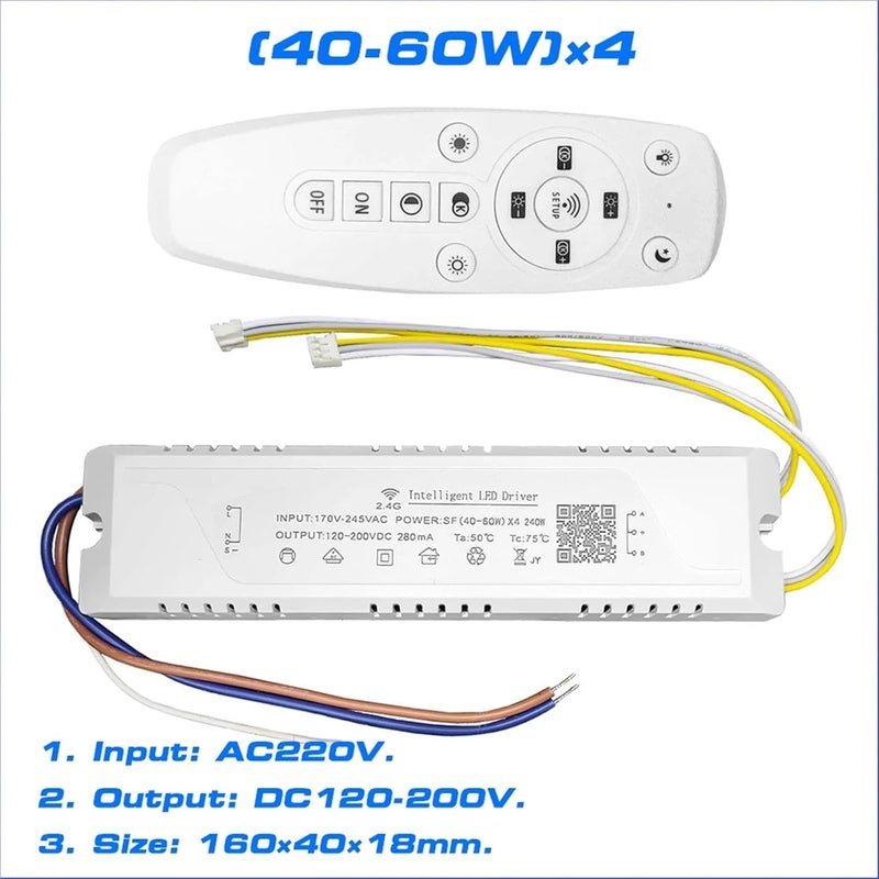 2 4G Intelligent LED Driver 40 60W 4 Pcs 220V For Dual Color Strips And Chandelier Lights - Image 3