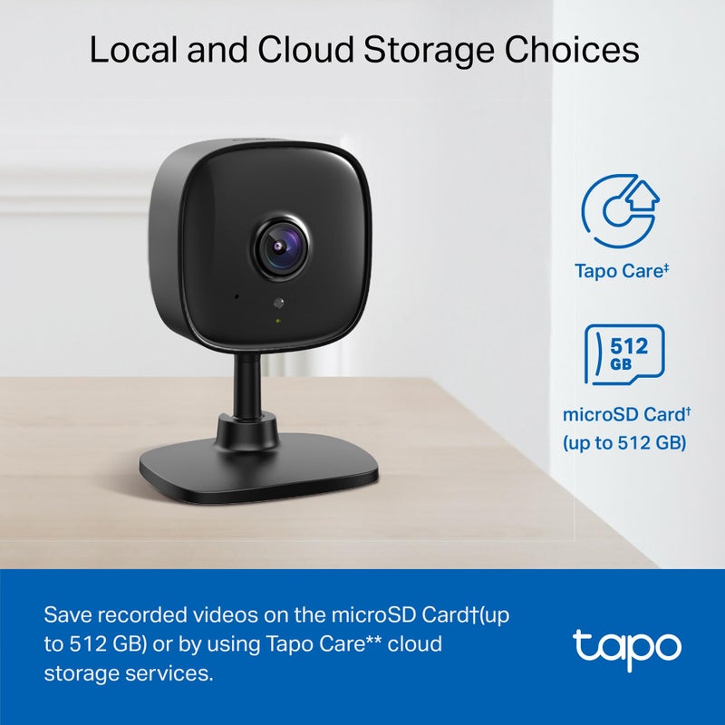 Tapo 1080P Indoor Wired Security Camera - Works as a Baby Monitor & Pet Camera, Motion Detection, 2-Way Audio, Siren, Night Vision, Subscription-Free Local Storage or Optional Cloud, C101 - Image 4