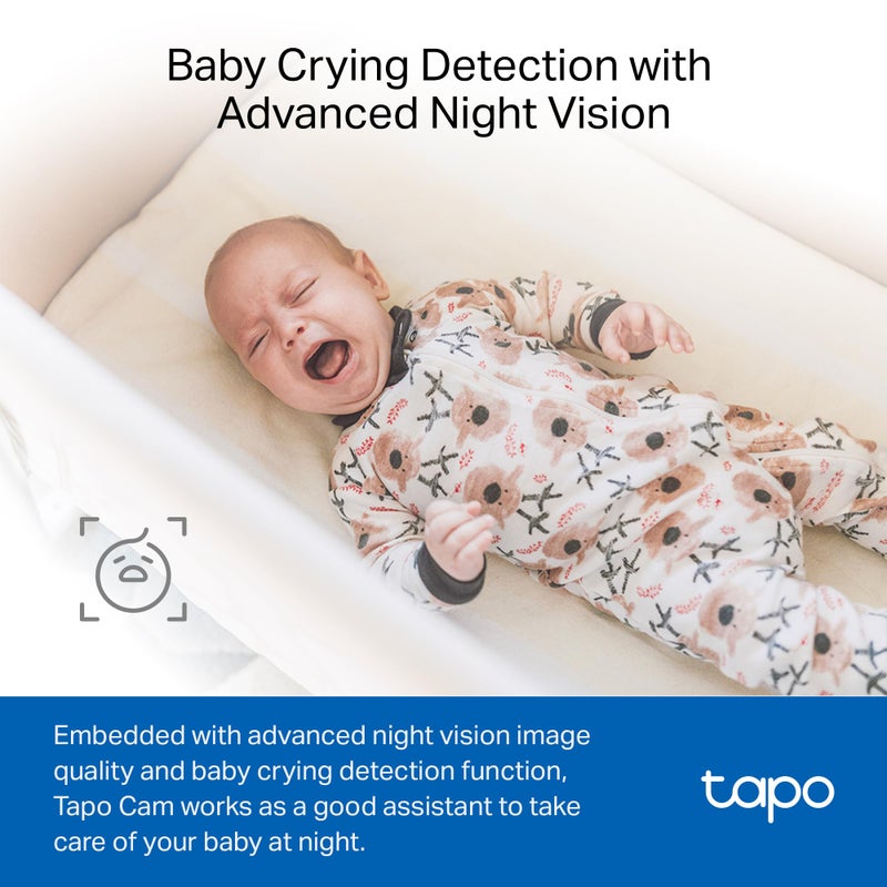 Tapo 1080P Indoor Wired Security Camera - Works as a Baby Monitor & Pet Camera, Motion Detection, 2-Way Audio, Siren, Night Vision, Subscription-Free Local Storage or Optional Cloud, C101 - Image 5