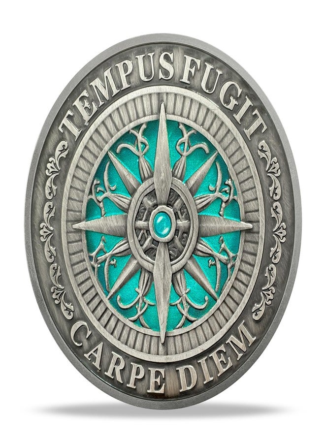 Imasoner Deep Sea Green Skeleton Coin Gifts Set | Eternal Love & Remembrance Dual Coins with Memento Mori Coin | Ideal for Celebrating Anniversaries, Special Moments, and Yearly Milestones for Men & Women - Image 4