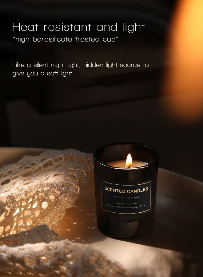 سينتد كاندلز مجموعة من 3 شموع معطرة، ثلاث شموع معطرة مختلفة، شموع برائحة الزهور، رائحة قوية تدوم طويلاً، شموع هدايا - Image 4