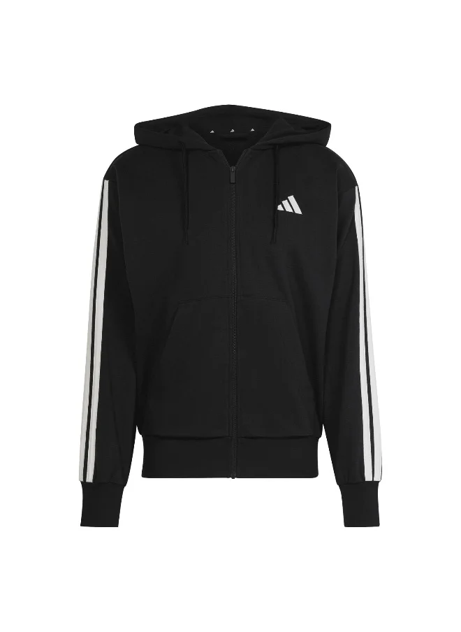 اديداس adidas essentials three stripes french terry fullzip men hooded track top