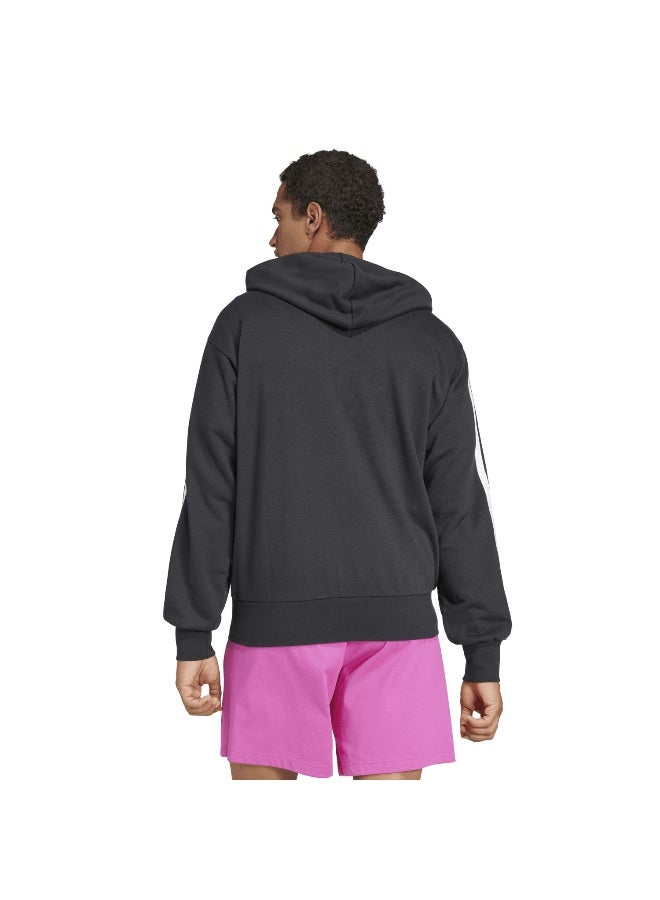 adidas جاكيت رياضي بغطاء رأس أسود للرجال - Image 3