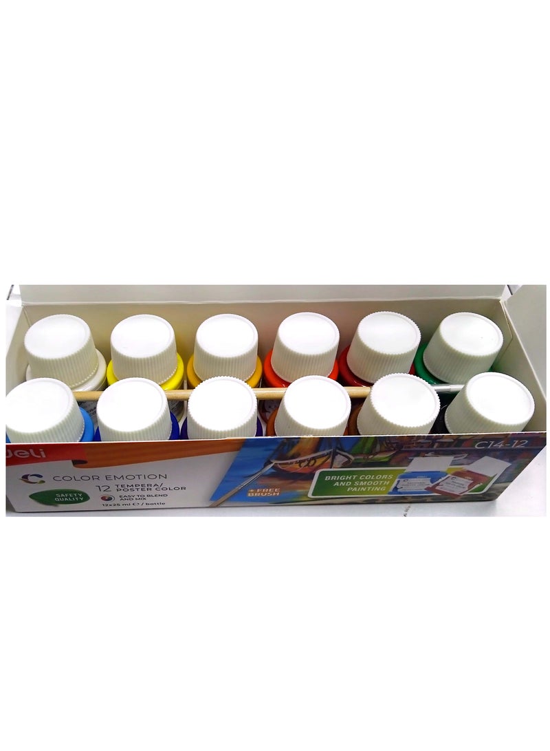 ديلي 12 قطعة ألوان جواش 25 مل لكل زجاجة - Image 3