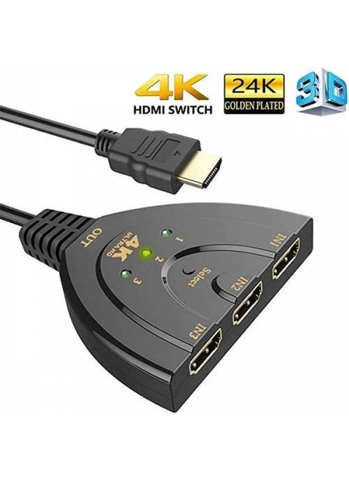 Coofbe - 4K HDMI Multiplexer Image Transfer Cable Multiplexer 3 Port HDMI Multiplexer Full HD HDMI Switch - Image 1