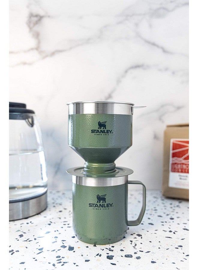 Stanley Perfect Brew Pour Over | Manual Single Cup Coffee Maker | Drip Coffee Maker with Reusable Filter | Easy Clean Stainless Steel | BPA-Free | Hammertone Green - Image 5