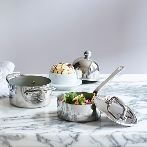 Mauviel M'Minis Polished Copper & Stainless Steel Sauce Pan with Cast Stainless Steel Handle, 3.5-in, Made in France - Image 4