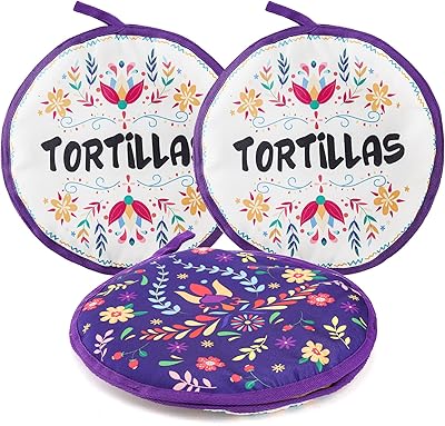 Lyellfe Lyellfe 3 Pack Tortilla Warmer Pouch, 12 Inch Insulated Cloth Taco Warmer Holder for Corn Flour Tortillas, Taco Tuesday  - Image 1