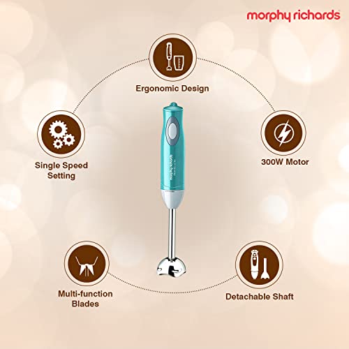 Morphy Richards Pronto Ultra Hand Blender 300W | DC Motor | Silent Operation | Detachable SS Shaft | One Speed Control | Multipurpose Blending, Easy Grip | Ergonomic Design | 2-Yr Warranty【Blue】 - Image 4