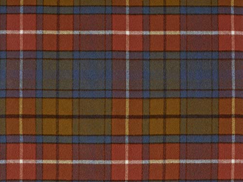 Moon Wool Plaid Throw Blanket, Merino Labmswool, Tartan Antique Buchanan, Made in UK - Image 3
