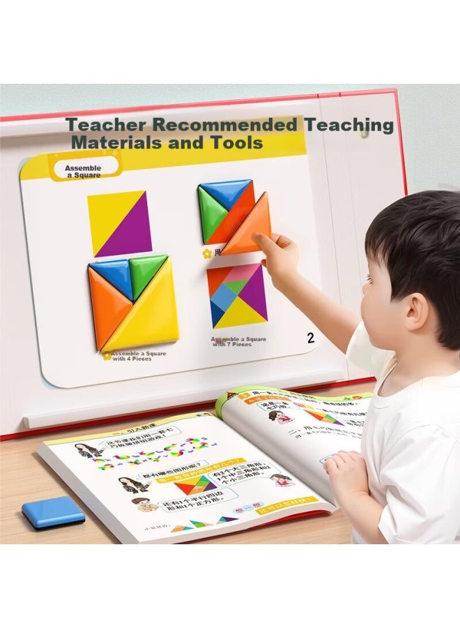 Buluqi Magnetic Tangram Educational Toy For Boys, Early Learning Puzzle, Math And Geometry Teaching Aid For Elementary School Students, Gift - Image 4