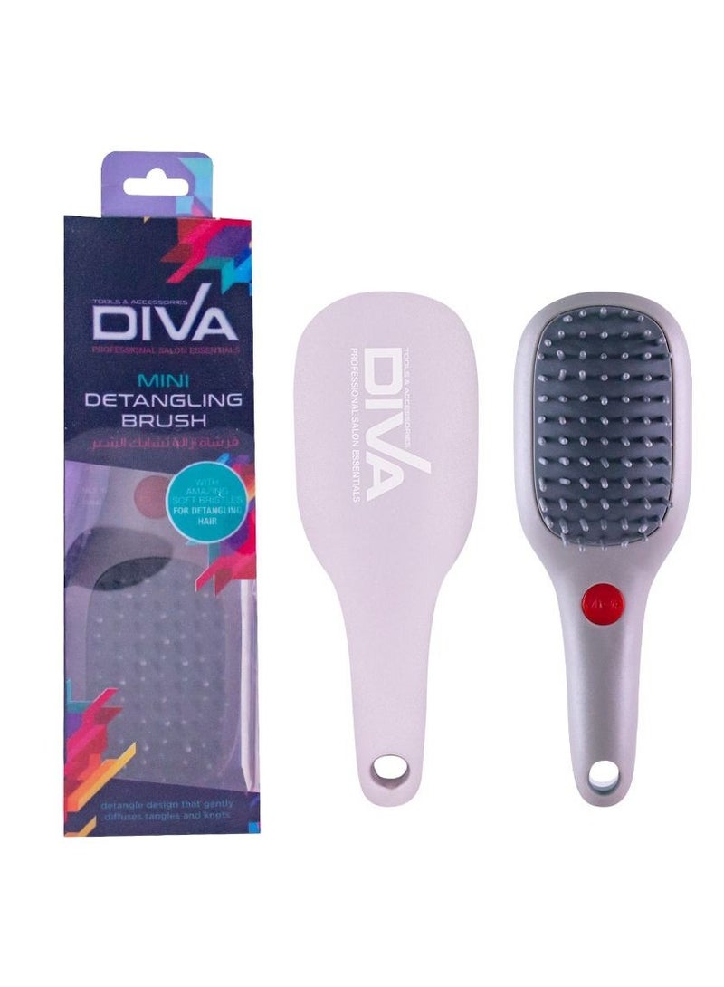 Diva Mini Detangling Brush Pink Sz-A19004 - Image 1