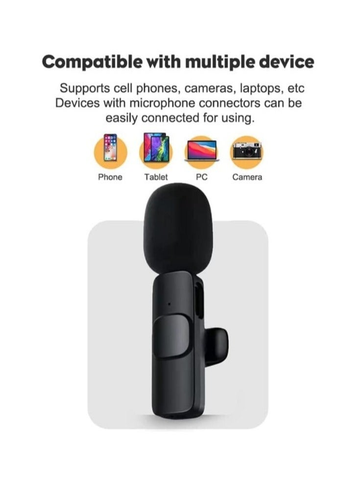 ELTRAZONE 2.4GHz 2 in 1 K8 Wireless Microphone, Digital Mini Portable Recording Clip Mic with Receiver for All Type-C Lightning Mobile Phones Camera Laptop for Blogging YouTube Online Class - Image 4