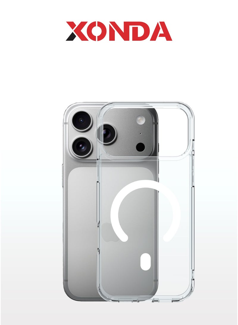 Xonda iPhone 17 Pro Max MagSafe Case - 1-Year Anti-Yellowing Warranty, Military-grade drop protection, slim and transparent design, MagSafe Compatible. - Image 1