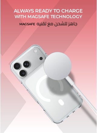 كفر ايفون 17 برو ماكس ماج سيف - ضمان لمدة سنة ضد الاصفرار، حماية من السقوط بدرجة عسكرية، تصميم نحيف وشفاف، متوافق مع ملحقات MagSafe. - view 5