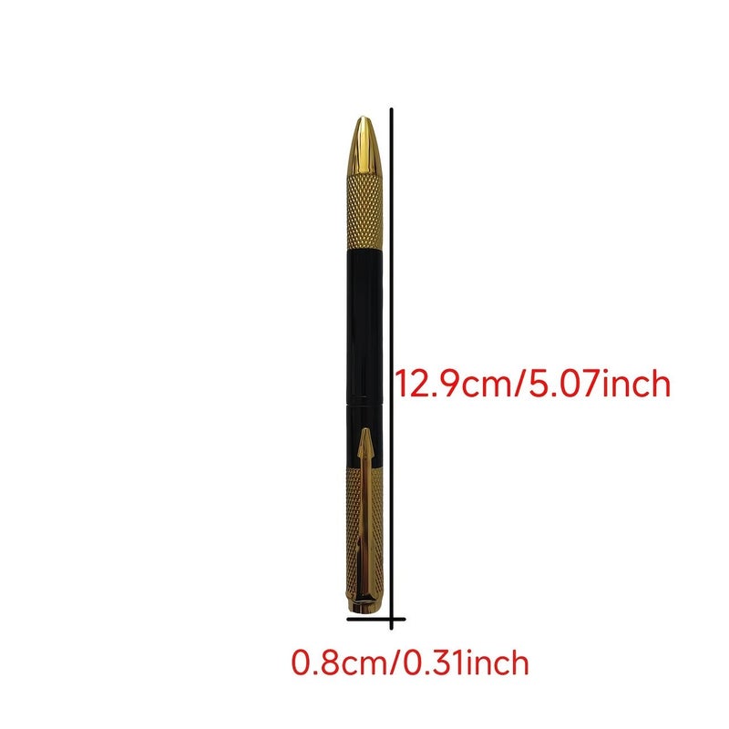 Golden Heavy Metal Ballpoint Pen Up Down Engraved High End Business Writing - Image 2