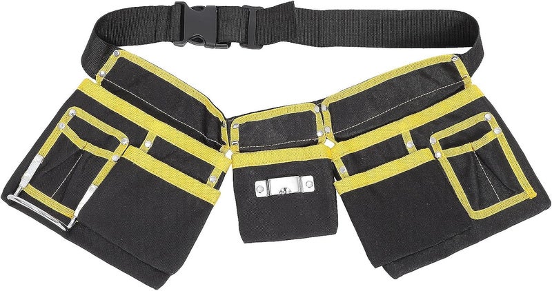 Electrician Tool Belt Pouch with Iron Hook Double Oxford Cloth Tool Bag Organizer for Technician and Mechanic Storage - Image 1