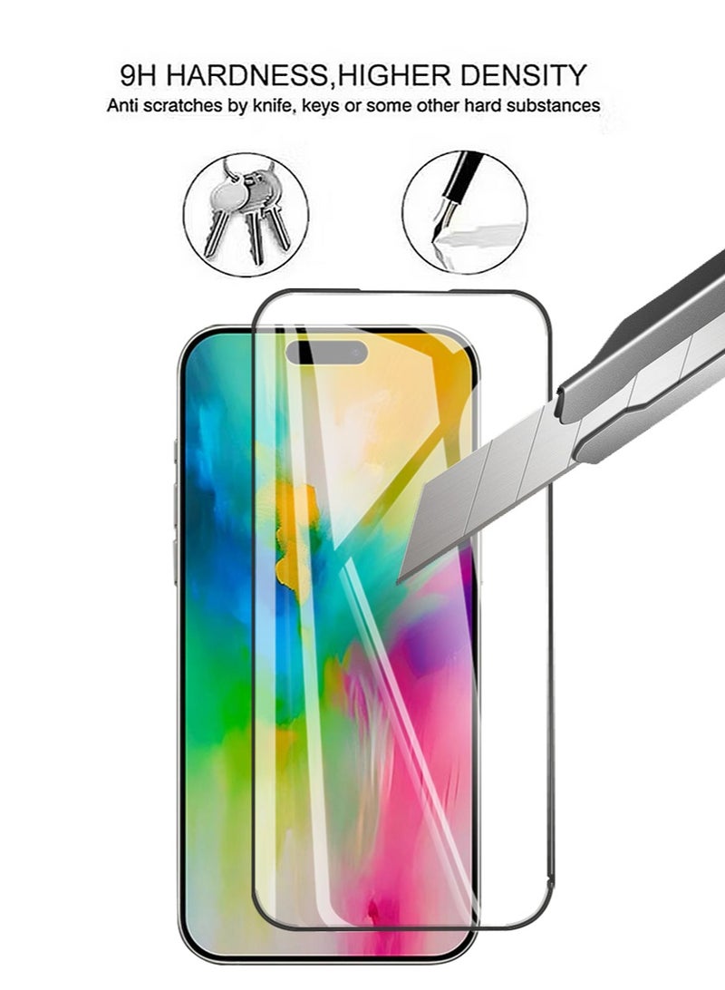 إكس ليفيل 2 PCS فون 16 زائد حامي الشاشة ، 9H خفف من الزجاج حامي الشاشة فون 16 زائد ، حالة الهاتف المحمول ودية ، سهلة التركيب ، ومكافحة كشط الفيلم - Image 3