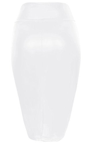 Simlu Faux Leather Skirts for Women High Waisted Leather Bodycon Pencil Skirt - Image 3