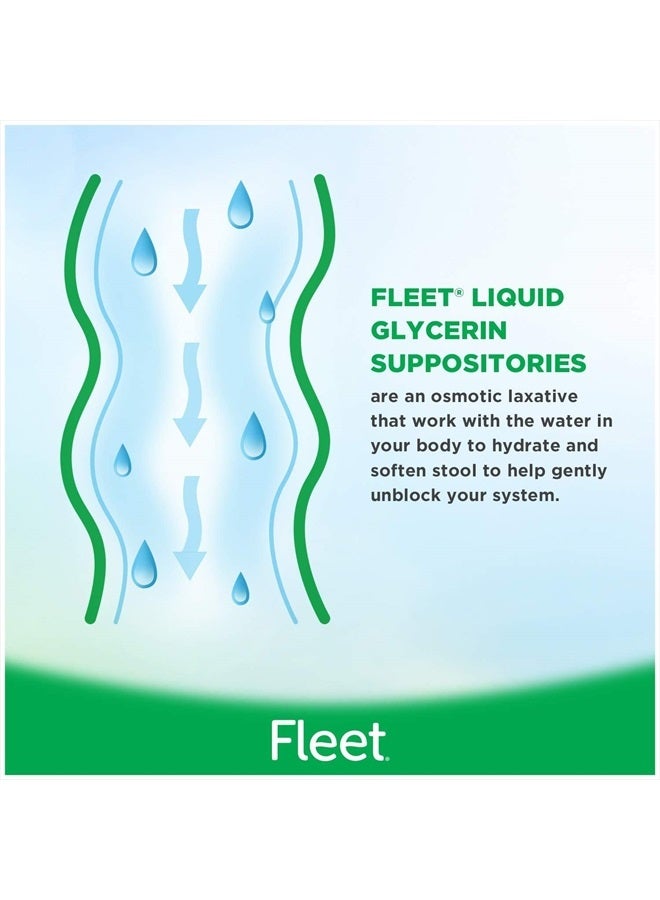 Fleet تحاميل الجلسرين السائلة للإمساك لدى البالغين، 4 قطع (عبوة من 1) - Image 5
