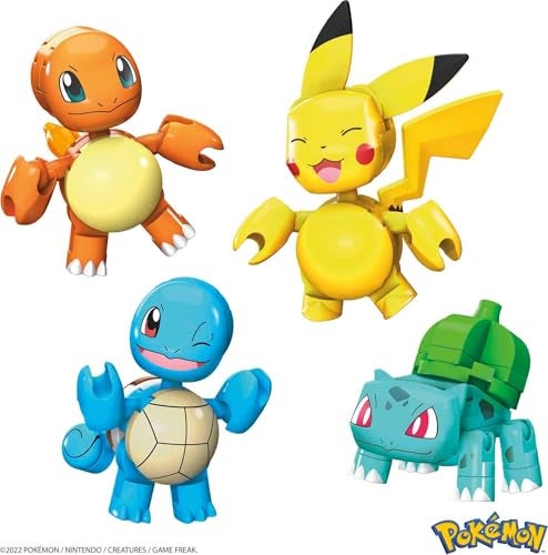 Mega Brands MEGA Pokémon Building Toys Set Kanto Region Team with 130 Pieces, 4 Poseable and Articulated Characters, 2 Inches Tall, for Kids - Image 4