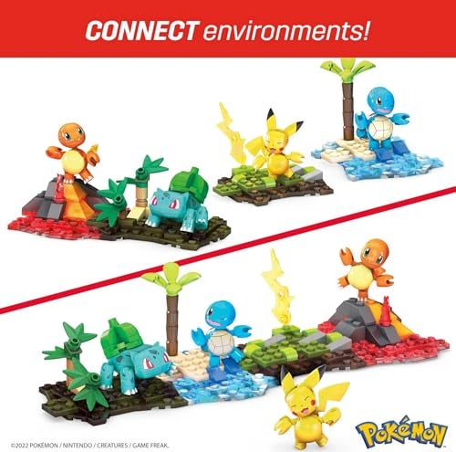 Mega Brands MEGA Pokémon Building Toys Set Kanto Region Team with 130 Pieces, 4 Poseable and Articulated Characters, 2 Inches Tall, for Kids - Image 5