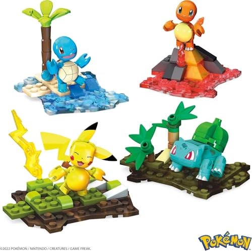 Mega Brands MEGA Pokémon Building Toys Set Kanto Region Team with 130 Pieces, 4 Poseable and Articulated Characters, 2 Inches Tall, for Kids - Image 2