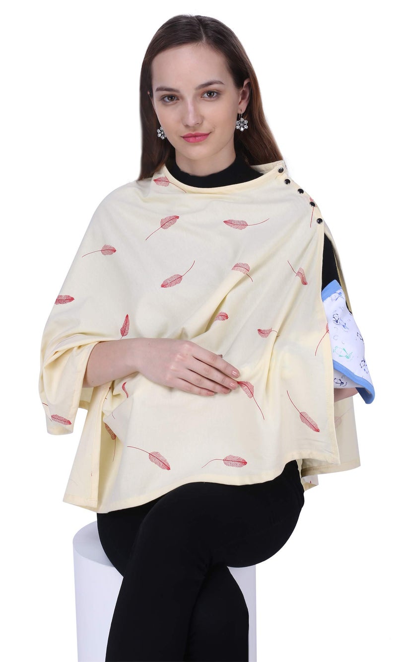 Warhammer Multi Use Breastfeeding Cover for Mother and Nursing Cover for Breastfeeding Mother (Red Leafs) - Image 1