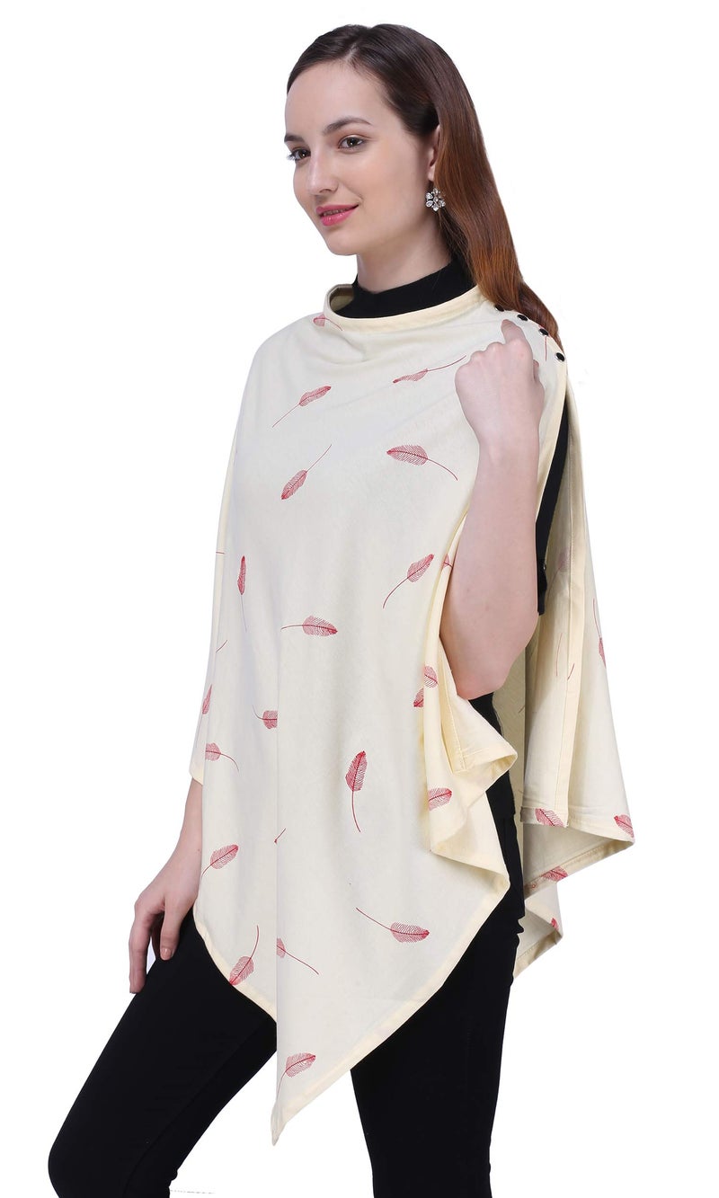 Warhammer Multi Use Breastfeeding Cover for Mother and Nursing Cover for Breastfeeding Mother (Red Leafs) - Image 3