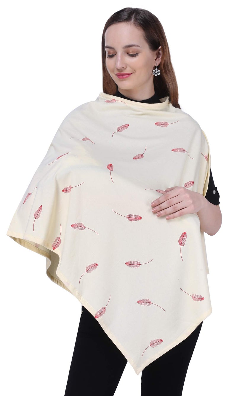 Warhammer Multi Use Breastfeeding Cover for Mother and Nursing Cover for Breastfeeding Mother (Red Leafs) - Image 2