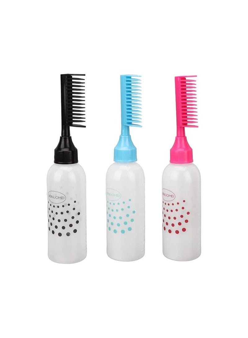 Hair Dye Brush Bottle Hair Dye Applicator Root Applicator Brush for Salon - Multi Color - Image 1