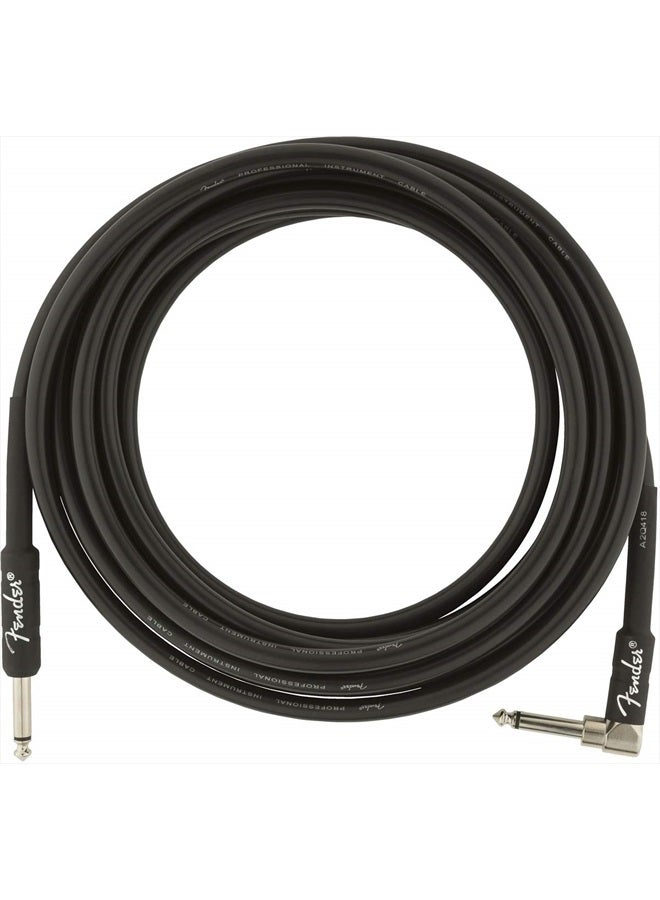 FENDER Professional Series Instrument Cable, Straight/Angle, Black, 15ft  - Image 4