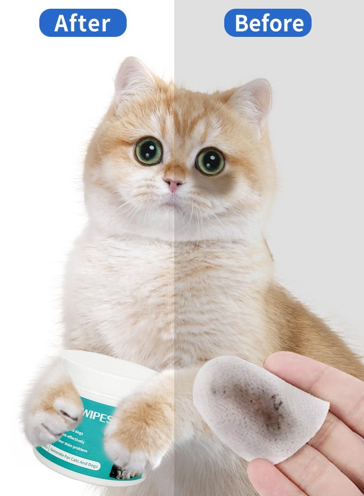 Jellico Pet eye wipes gentle and effective dog eye wipes hypoallergenic safe eye wipes for dogs and cats using cat eye wipes and dog eye wipes - Image 1