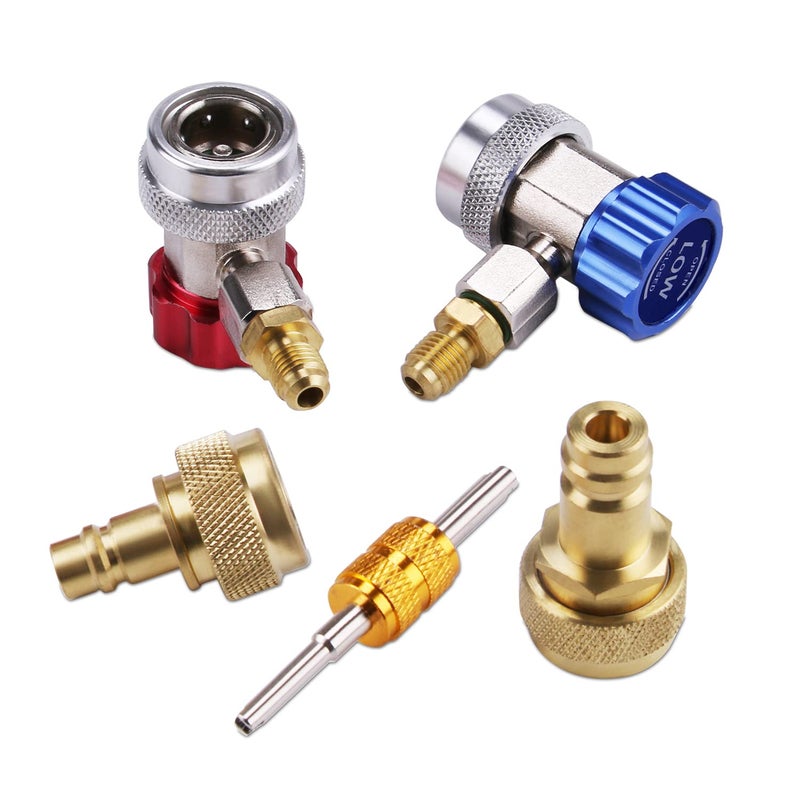 Lichamp Car AC R1234YF R134A Adapters AC R134 R1234 R 134A 1234YF Quick Couplers Connectors Kit