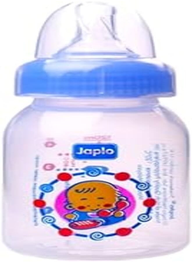 Japlo Japlo Round baby feeding Bottle with Anti-colic nipple & Lukewarm water mixer size 120 ml - blue colour(card) 