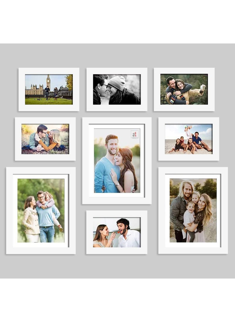 Art Street Art Street Set of 9 Individual White Photo Frame for Home Wall Decoration (Size - 5 x 7 Inches, 8 x 10 Inches)  - Image 2