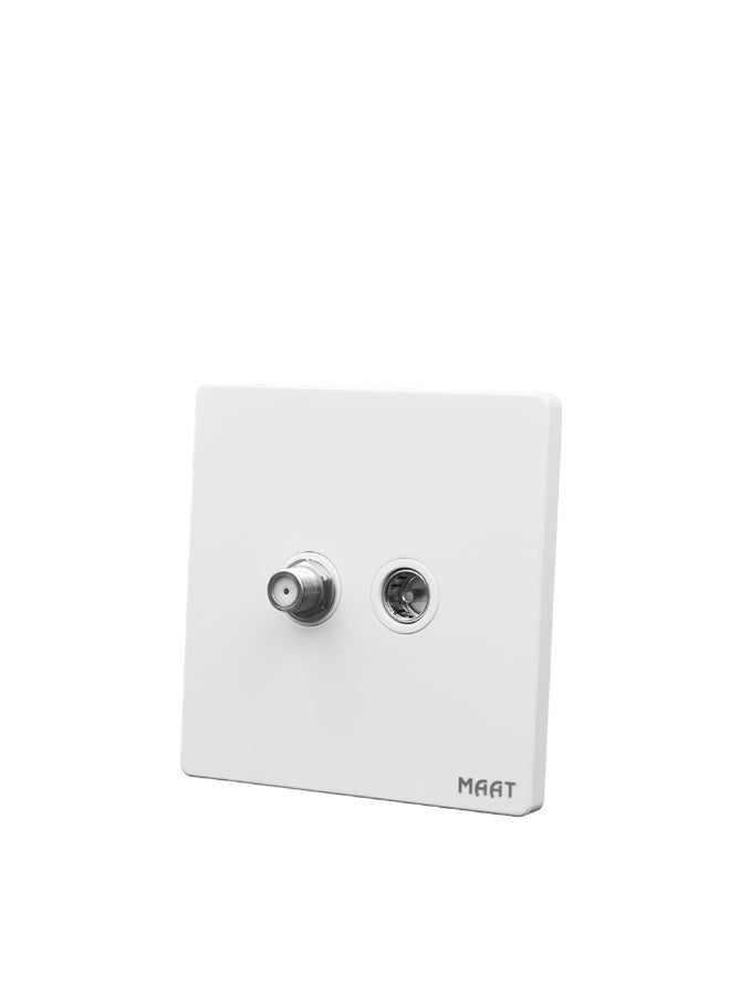 MAAT 2 Gang SAT and TV Socket 