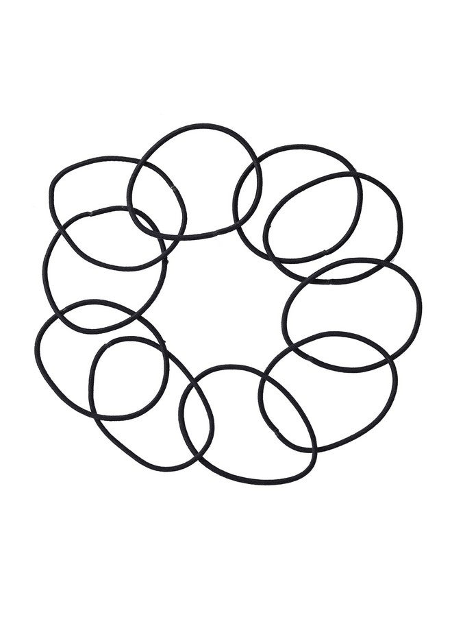 Estele Black Color Cute Soft Hair Rubber Bands For Womens/Girls (Pack Of 10) - Image 1