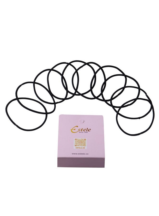 Estele Black Color Cute Soft Hair Rubber Bands For Womens/Girls (Pack Of 10) - Image 3