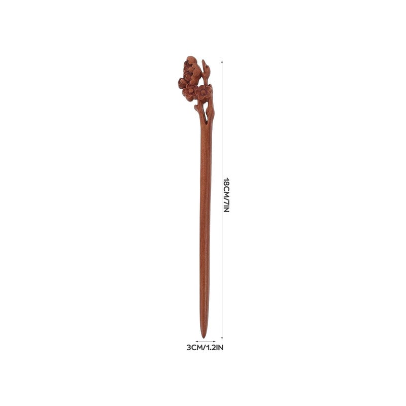 Wooden Hair Chopsticks Hair Stick for Women Hanfu and Traditional Updo Styling Style - Image 2
